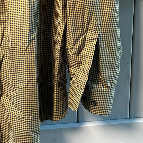 Men's Orvis Long Sleeve Cotton Button Down Green and Navy Shirt Size M - Picture 6 of 8